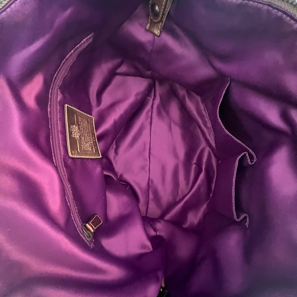 LIKE NEW Coach Madison Clair Metallic Bronze Pebbled Leather Satchel Bag 👜 - Picture 15 of 15